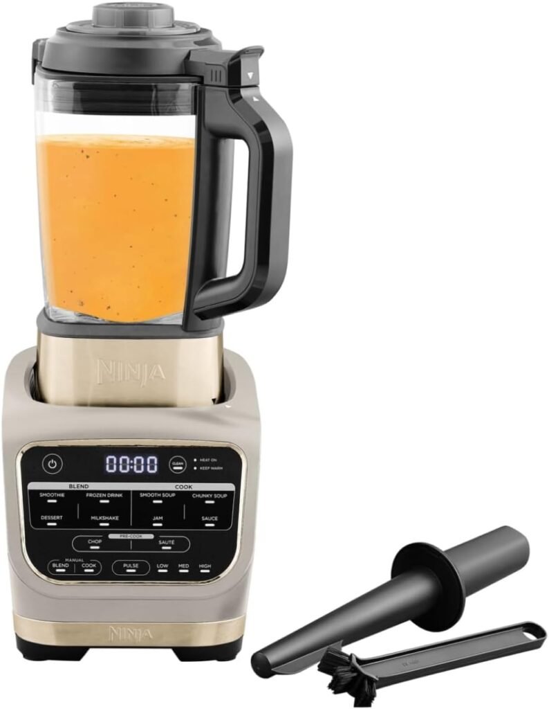 Ninja Foodi Blender & Soup Maker, 1.7L Glass Jug, Stone Gold HB150UKSTGD