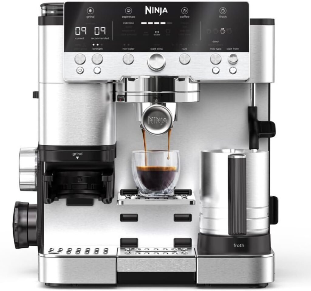 Ninja Luxe Premier 3-in-1 Coffee Machine, Silver ES601UK