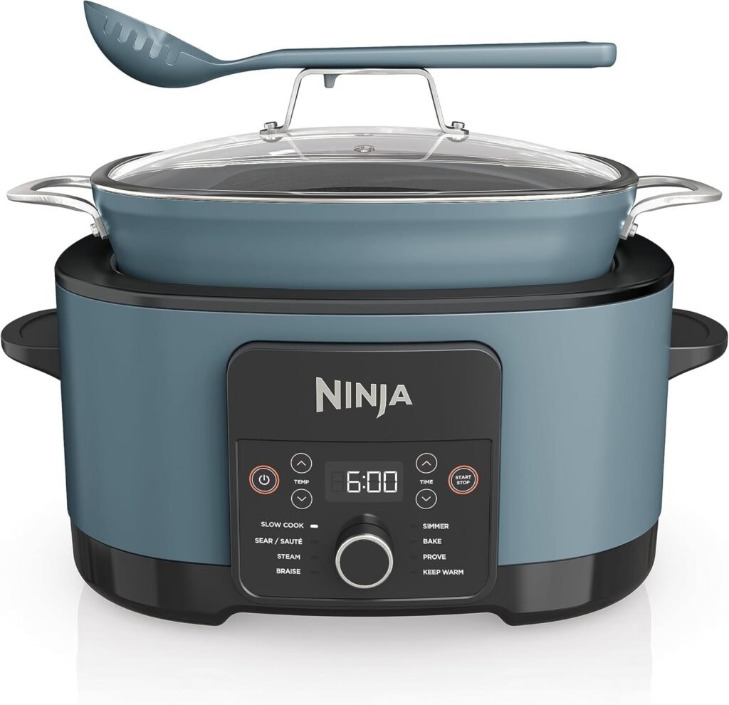 Ninja Foodi PossibleCooker, 8-in-1 Slow Cooker, 8L, Sea Salt Grey, MC1001UK