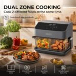 Olsen & Smith 8L Dual Zone Smart Air Fryer with WiFi, Black