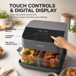 Olsen & Smith 8L Dual Zone Smart Air Fryer with WiFi, Black